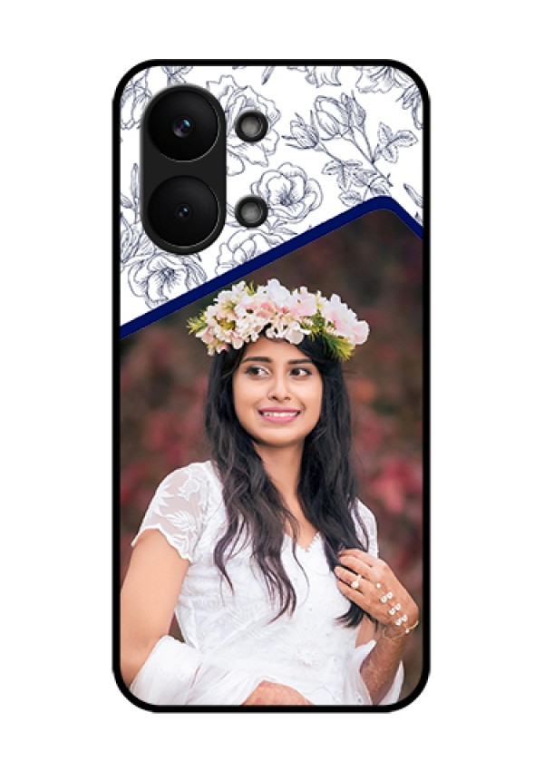 Poco X8 Pro Max 5G Custom Glass Phone Case - Classy Floral Design