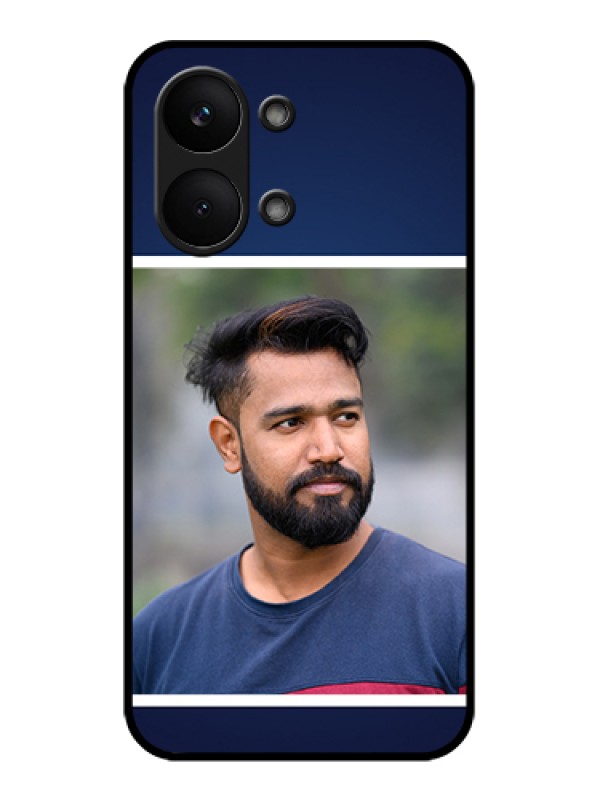 Custom Poco X8 Pro Max 5G Custom Glass Phone Case - Simple Royal Blue Design