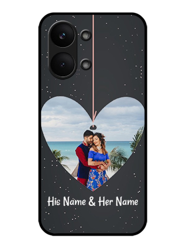 Custom Poco X8 Pro Max 5G Custom Glass Phone Case - Hanging Heart Design