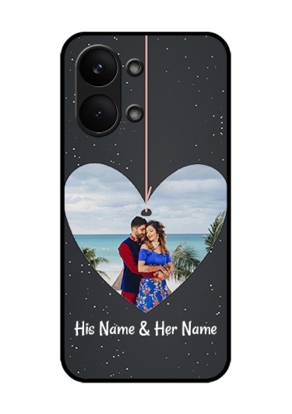Poco X8 Pro Max 5G Custom Glass Phone Case - Hanging Heart Design