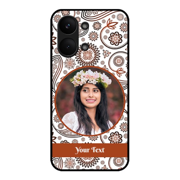 Poco X8 Pro Max 5G Custom Glass Phone Case - Abstract Flower Design