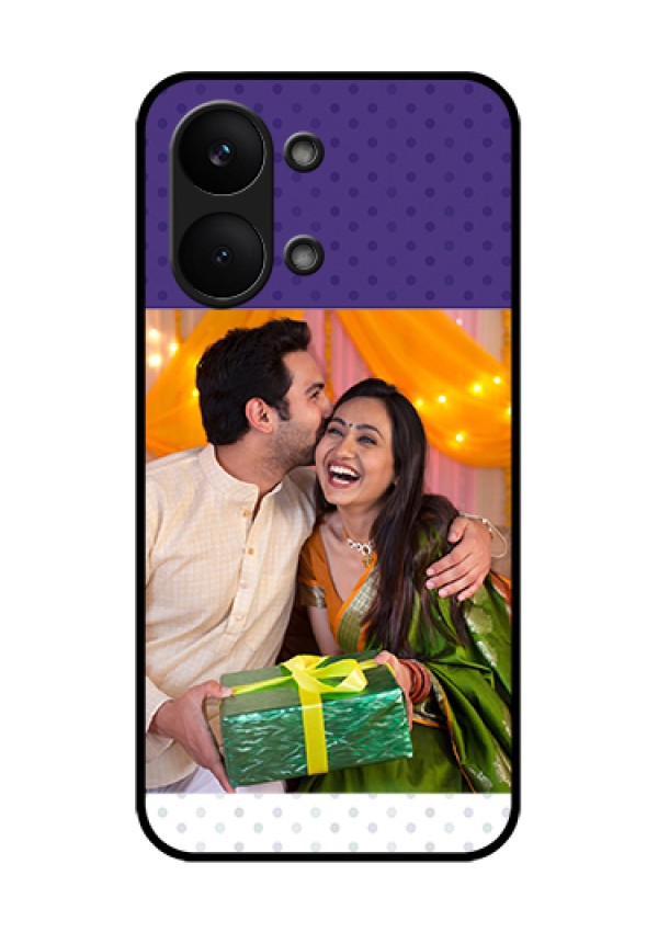 Poco X8 Pro Max 5G Custom Glass Phone Case - Violet Colored Pattern Design