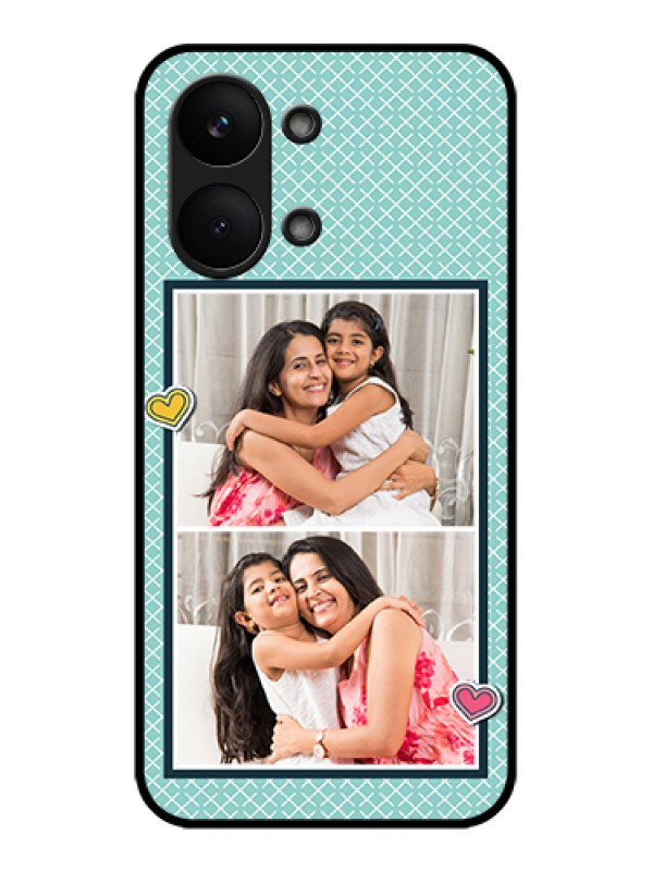 Custom Poco X8 Pro Max 5G Custom Glass Phone Case - 2 Image Holder With Pattern Design