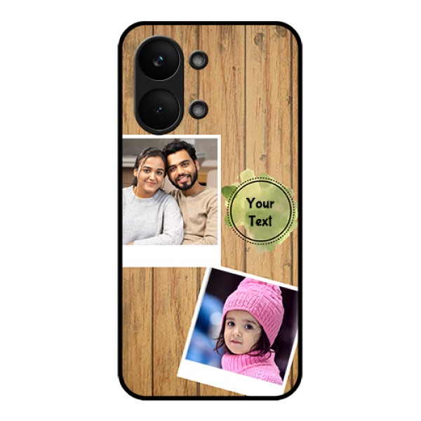 Poco X8 Pro Max 5G Custom Glass Phone Case - Wooden Texture Design