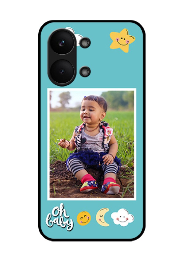 Poco X8 Pro Max 5G Custom Glass Phone Case - Smiley Kids Stars Design