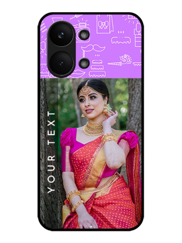 Custom Poco X8 Pro Max 5G Custom Glass Phone Case - Birthday Icons Design