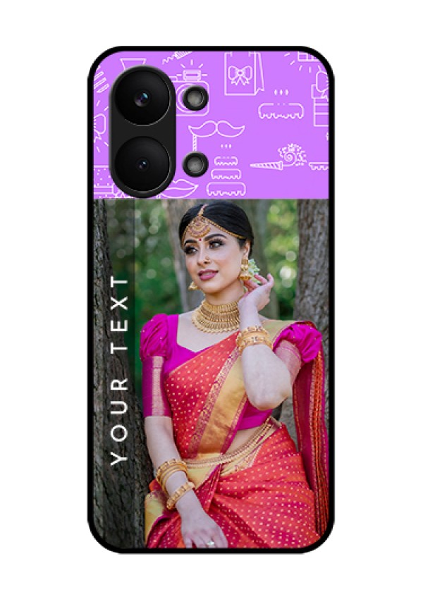 Poco X8 Pro Max 5G Custom Glass Phone Case - Birthday Icons Design