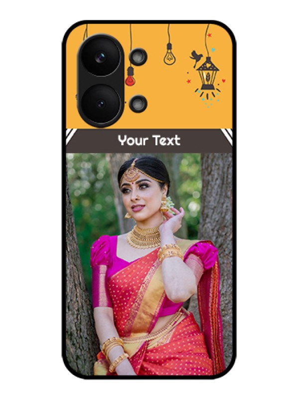 Custom Poco X8 Pro Max 5G Custom Glass Phone Case - With Family Picture And Icons