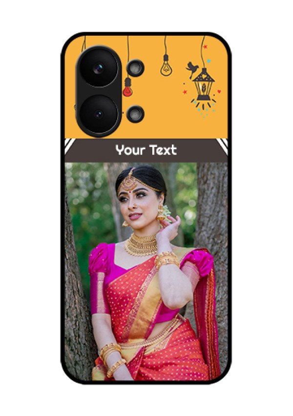 Poco X8 Pro Max 5G Custom Glass Phone Case - With Family Picture And Icons