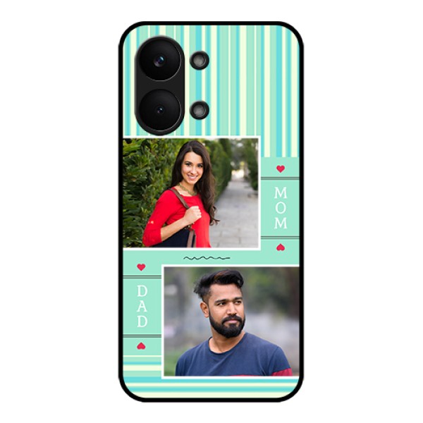 Poco X8 Pro Max 5G Custom Glass Phone Case - Mom & Dad Pic Design