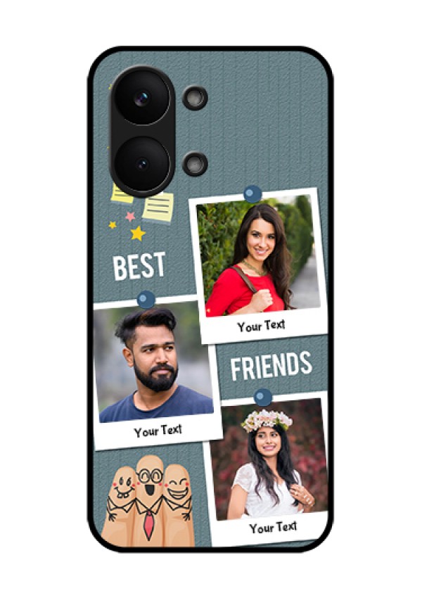Poco X8 Pro Max 5G Custom Glass Phone Case - Sticky Frames And Friendship Design