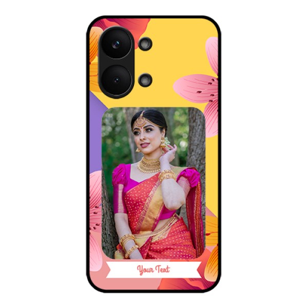 Poco X8 Pro Max 5G Custom Glass Phone Case - 3 Image With Vintage Floral Design Poco X8 Pro Max 5G Custom Glass Phone Case - 3 Image With Vintage Floral Design