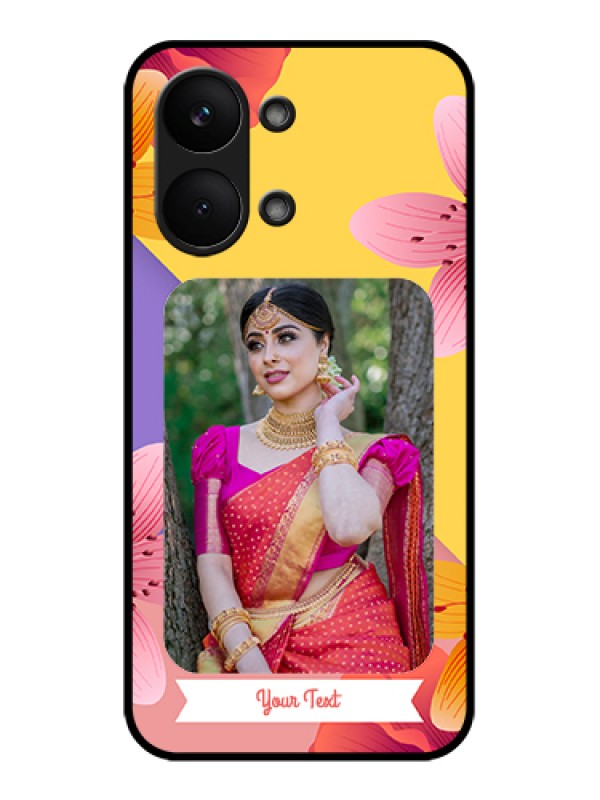 Custom Poco X8 Pro Max 5G Custom Glass Phone Case - 3 Image With Vintage Floral Design