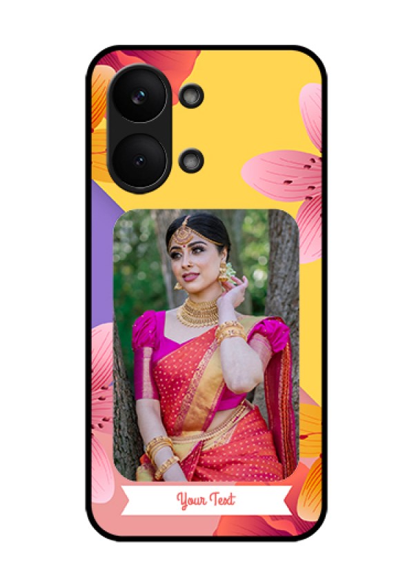 Poco X8 Pro Max 5G Custom Glass Phone Case - 3 Image With Vintage Floral Design