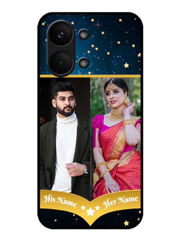 Custom Poco X8 Pro Max 5G Custom Glass Phone Case - Galaxy Stars Backdrop Design