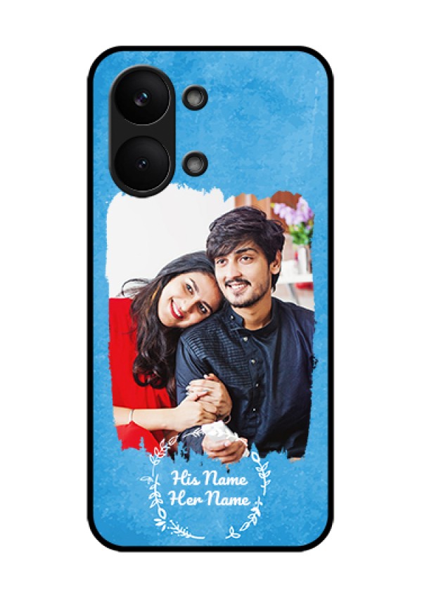 Poco X8 Pro Max 5G Custom Glass Phone Case - Blue Color Vintage Design
