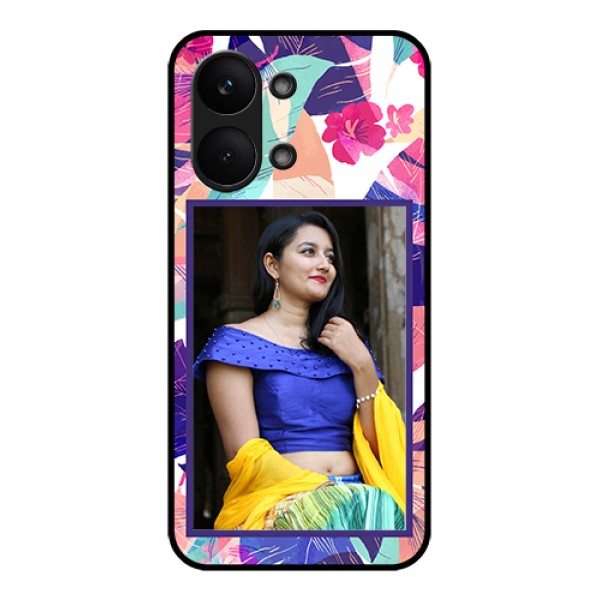 Poco X8 Pro Max 5G Custom Glass Phone Case - Abstract Floral Design