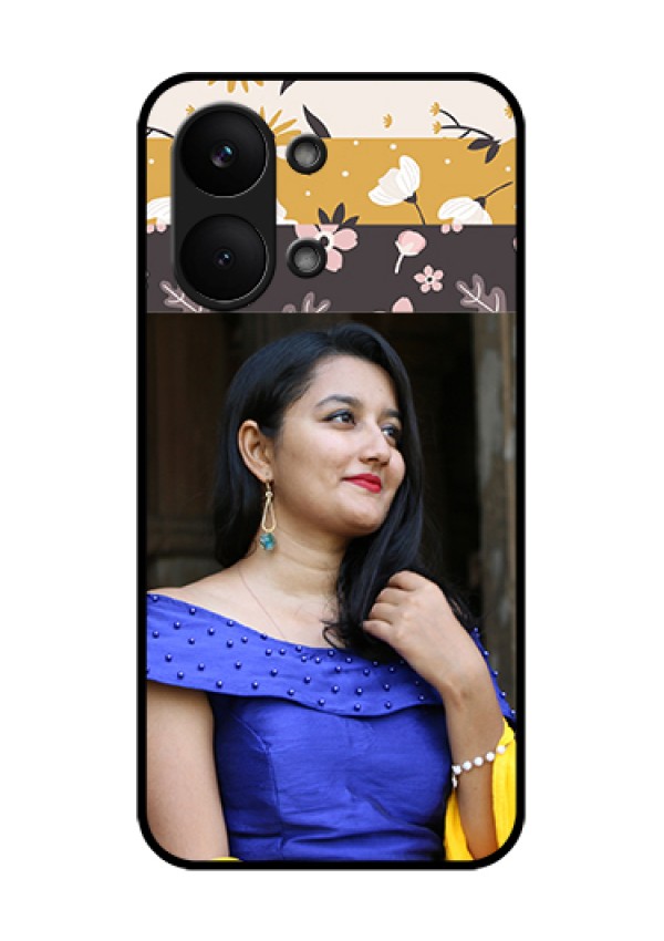 Poco X8 Pro Max 5G Custom Glass Phone Case - Stylish Floral Design