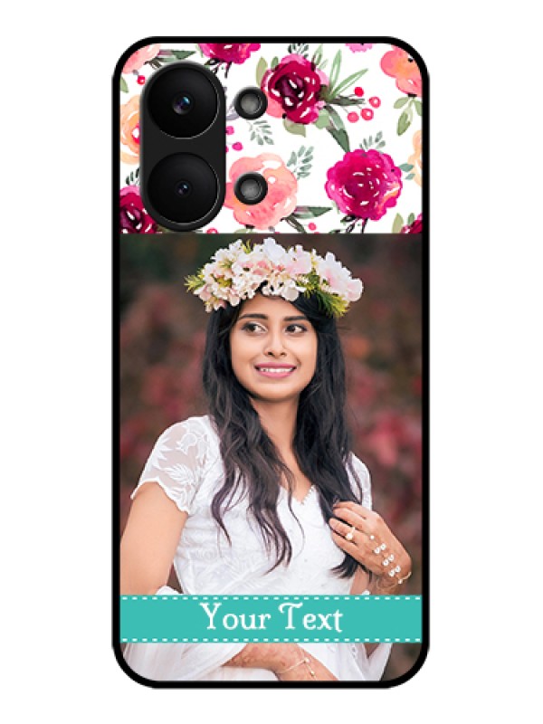 Custom Poco X8 Pro Max 5G Custom Glass Phone Case - Water Colors Floral Design