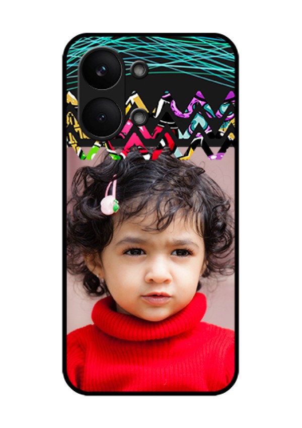 Poco X8 Pro Max 5G Custom Glass Phone Case - Neon Abstract Design
