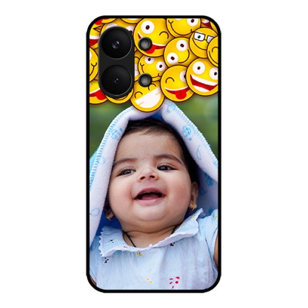 Poco X8 Pro Max 5G Custom Glass Phone Case - With Smiley Emoji Design