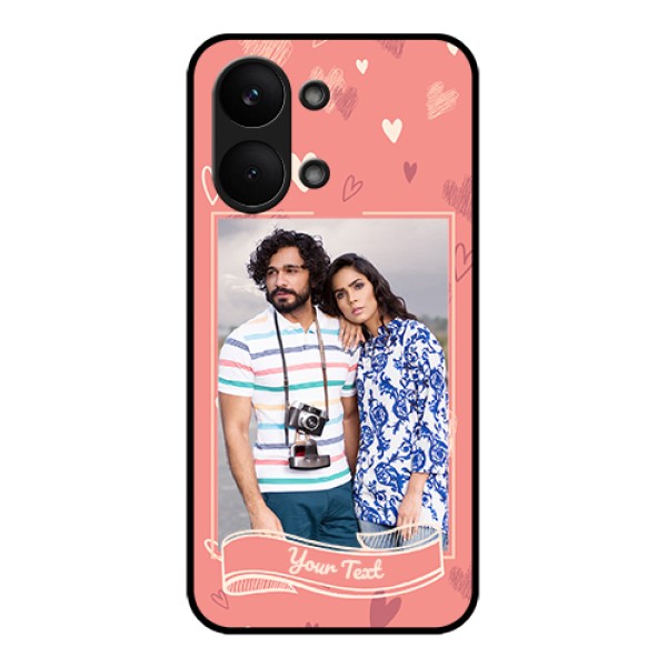 Poco X8 Pro Max 5G Custom Glass Phone Case - Love Doodle Art Design