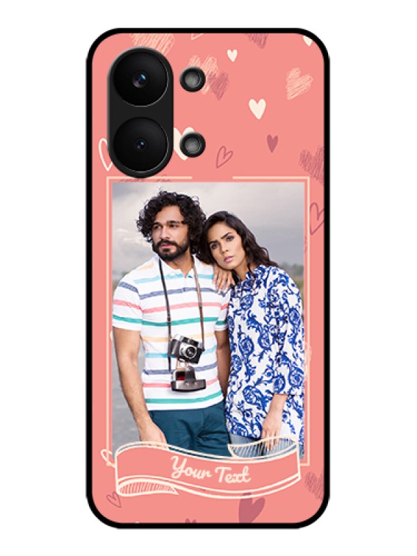 Custom Poco X8 Pro Max 5G Custom Glass Phone Case - Love Doodle Art Design