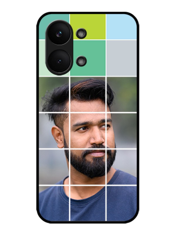 Custom Poco X8 Pro Max 5G Custom Glass Phone Case - With White Box Pattern