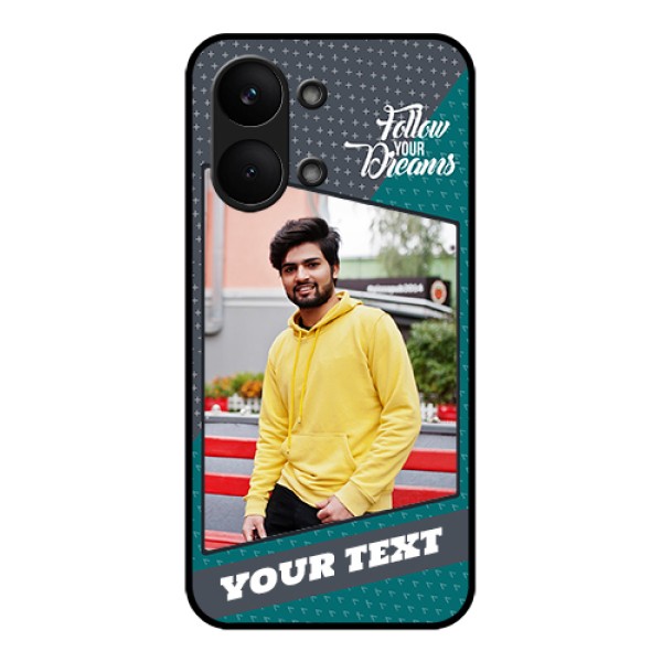 Poco X8 Pro Max 5G Custom Glass Phone Case - Background Pattern Design With Quote
