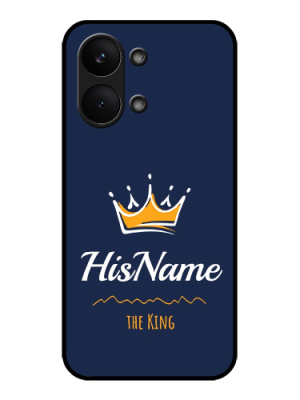 Custom Poco X8 Pro Max 5G Custom Glass Phone Case - King With Name Design