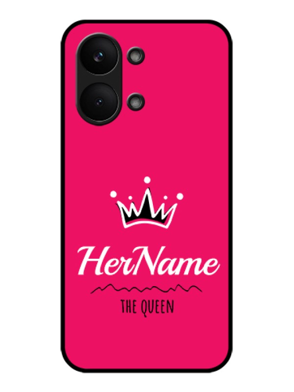 Custom Poco X8 Pro Max 5G Custom Glass Phone Case - Queen With Name Design