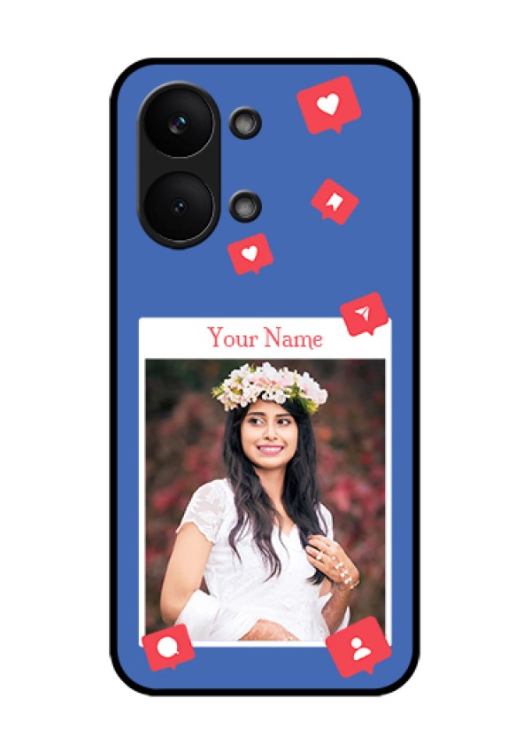 Poco X8 Pro Max 5G Custom Glass Phone Case - Like Share And Comment Design