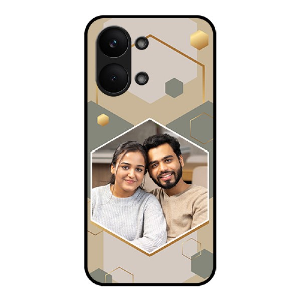 Poco X8 Pro Max 5G Custom Glass Phone Case - Stylish Hexagon Pattern Design Poco X8 Pro Max 5G Custom Glass Phone Case - Stylish Hexagon Pattern Design