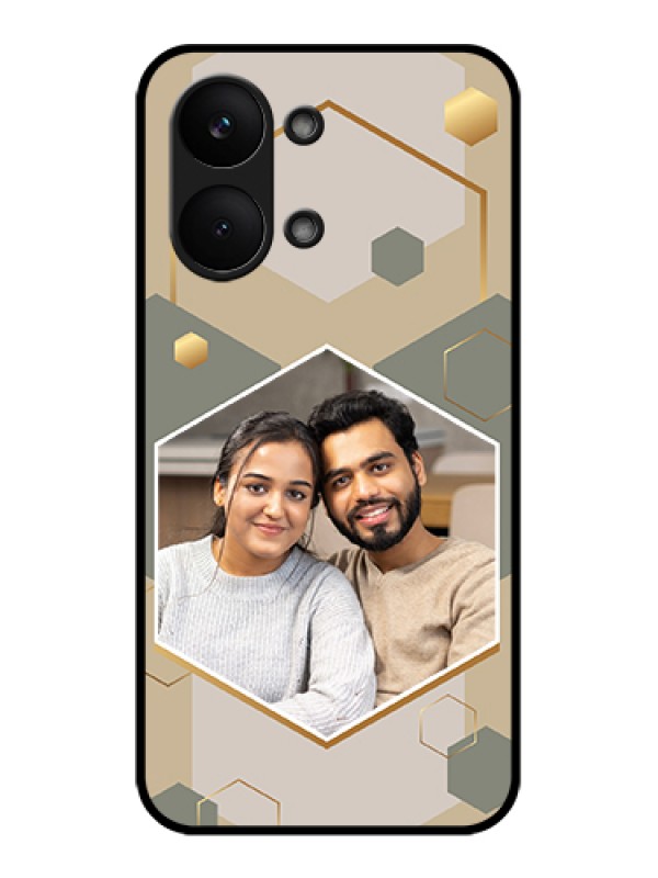 Custom Poco X8 Pro Max 5G Custom Glass Phone Case - Stylish Hexagon Pattern Design