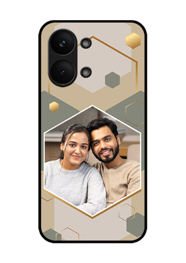 Poco X8 Pro Max 5G Custom Glass Phone Case - Stylish Hexagon Pattern Design