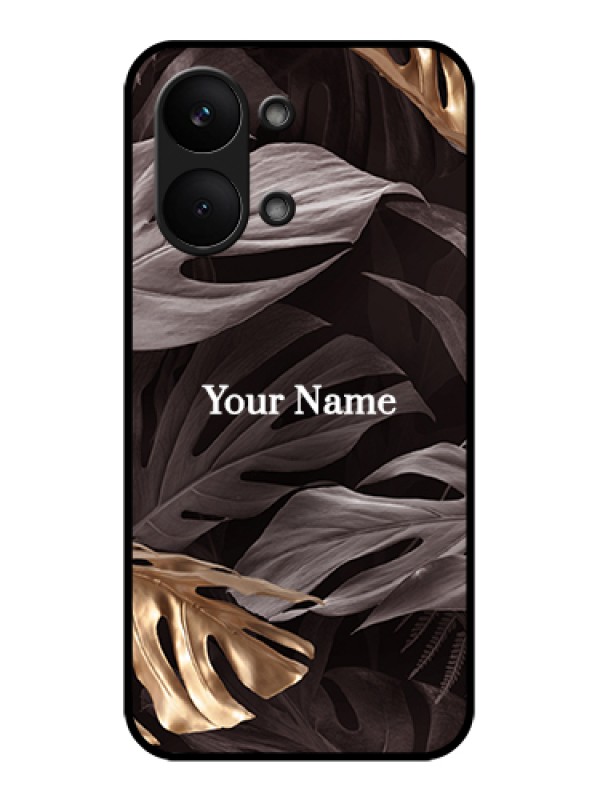 Custom Poco X8 Pro Max 5G Custom Glass Phone Case - Wild Leaves Digital Paint Design