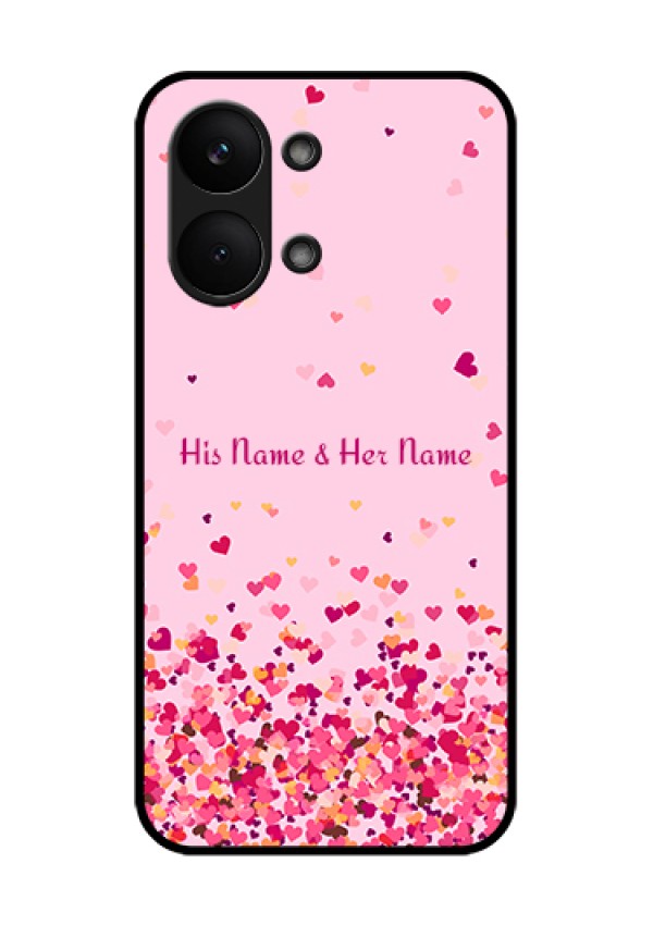 Poco X8 Pro Max 5G Custom Glass Phone Case - Floating Hearts Design