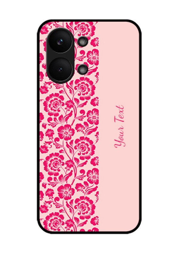 Poco X8 Pro Max 5G Custom Glass Phone Case - Attractive Floral Pattern Design