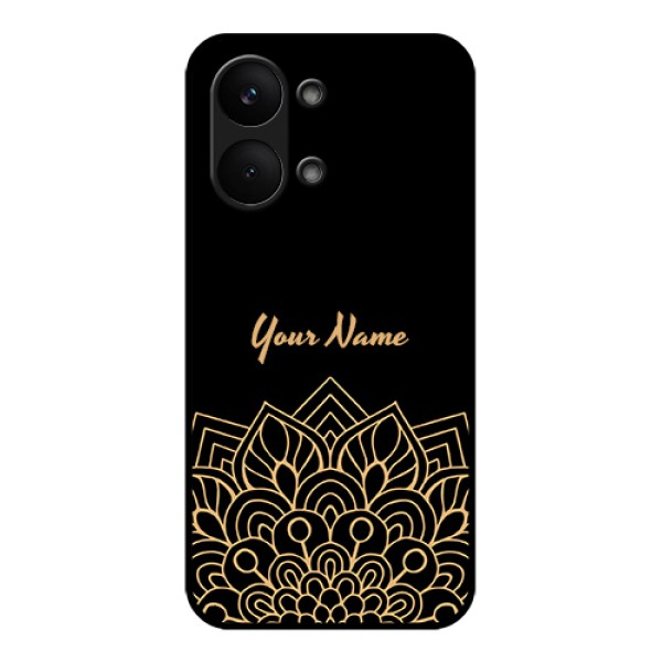 Poco X8 Pro Max 5G Custom Glass Phone Case - Golden Mandala Design