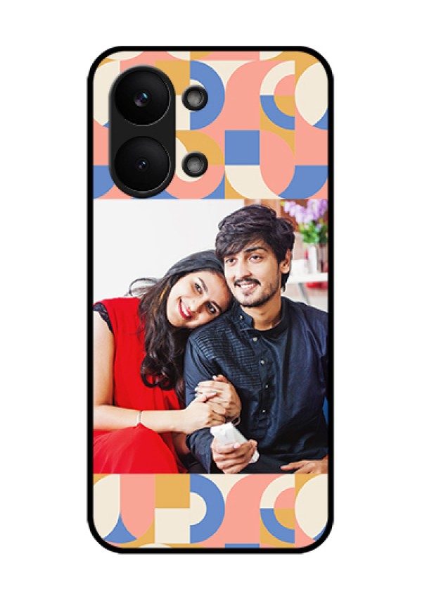 Poco X8 Pro Max 5G Custom Glass Phone Case - Semi - Circle Maze Pattern Design