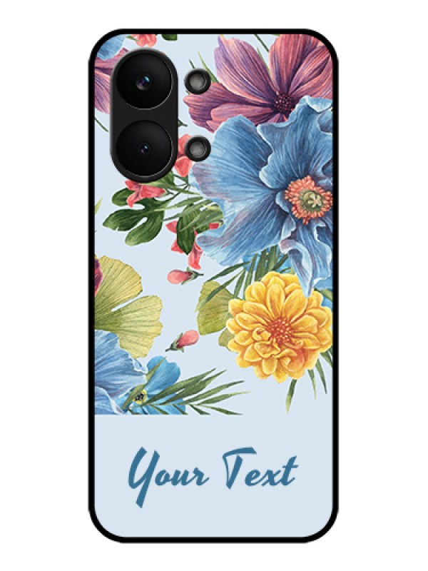 Custom Poco X8 Pro Max 5G Custom Glass Phone Case - Stunning Watercolored Flowers Painting Design