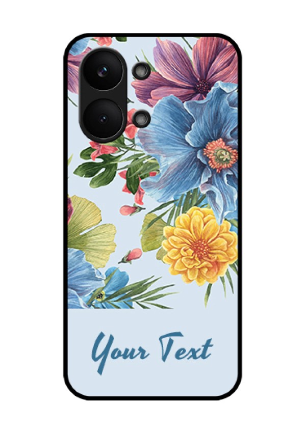 Poco X8 Pro Max 5G Custom Glass Phone Case - Stunning Watercolored Flowers Painting Design