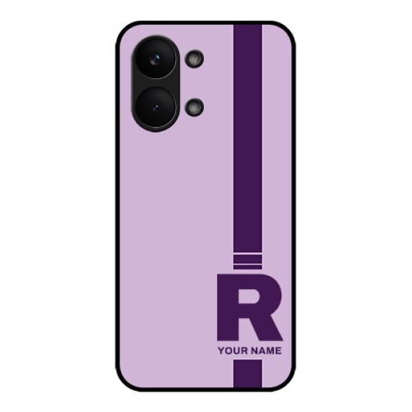 Poco X8 Pro Max 5G Custom Glass Phone Case - Simple Dual Tone Stripe With Name Design