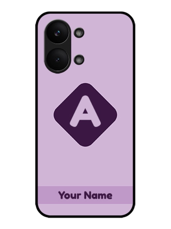 Custom Poco X8 Pro Max 5G Custom Glass Phone Case - Custom Letter In Curved Badge Design