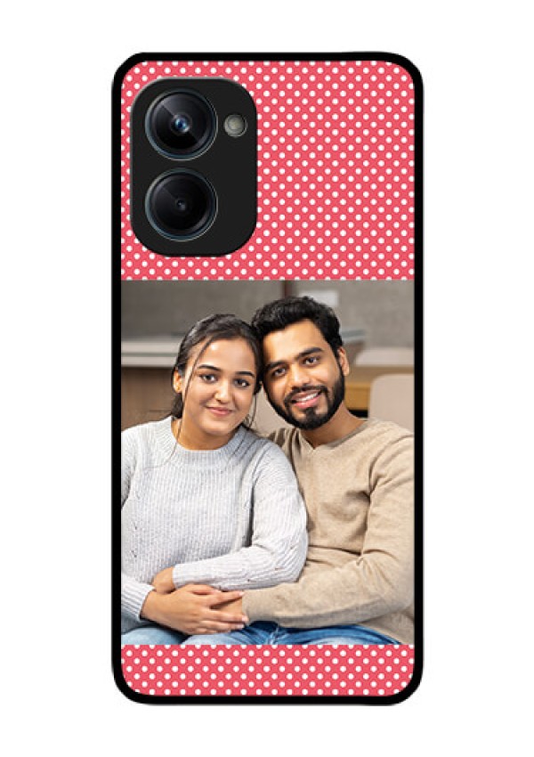 Realme 10 Pro 5G Custom Glass Phone Case - White Dotted Design
