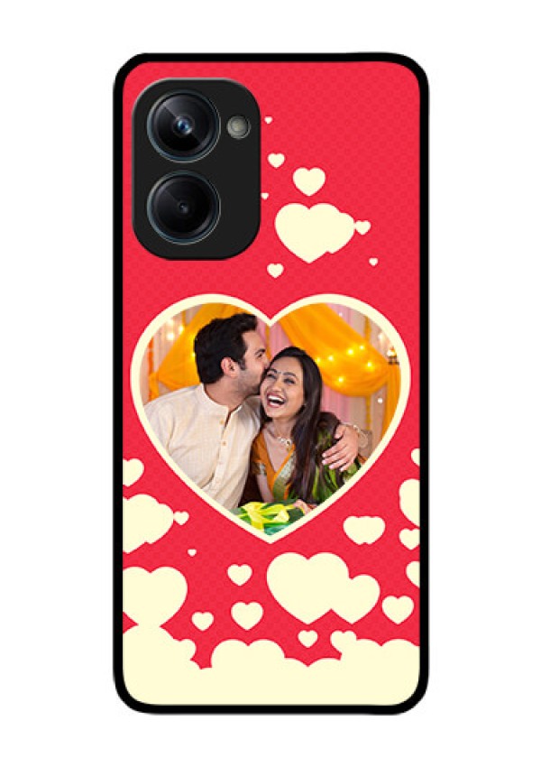 Realme 10 Pro 5G Custom Glass Mobile Case - Love Symbols Phone Cover Design