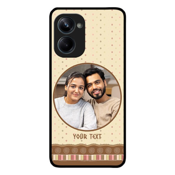 Realme 10 Pro 5G Custom Glass Mobile Case - Brown Dotted Mobile Case Design