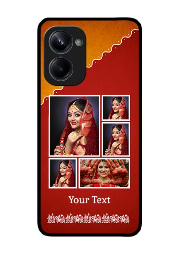 Realme 10 Pro 5G Personalized Glass Phone Case - Wedding Pic Upload Design