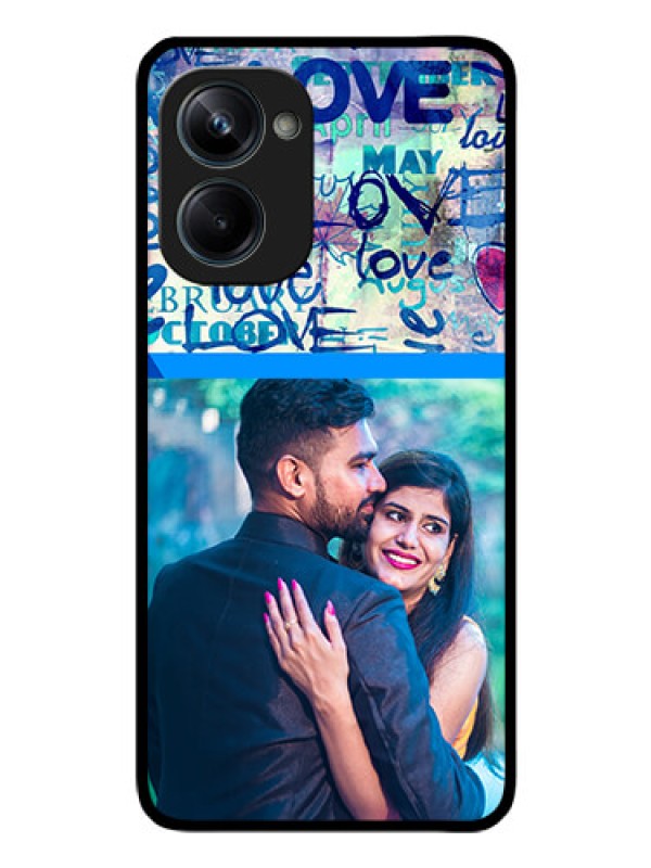Custom Realme 10 Pro 5G Custom Glass Mobile Case - Colorful Love Design