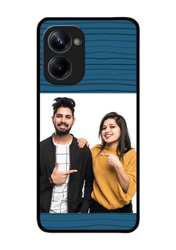 Realme 10 Pro 5G Custom Glass Phone Case - Blue Pattern Cover Design